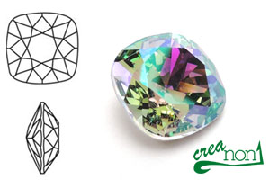 Cushion Square 4470, 12mm, Crystal Paradise Shine