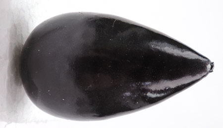 Papiertropfen (Paper Mache) 40x23mm, Metallic Black