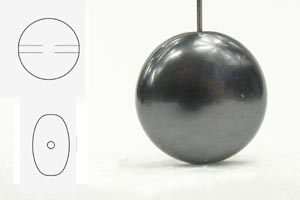 5860 Coin Pearls, 14mm, Black Pearl (#298)