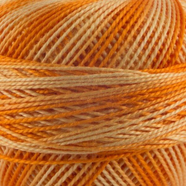 Häkelgarn Perle 30er, Farbverlauf orange (10 Knäul)