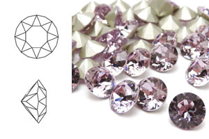 Chaton 1088, SS39 (8mm), Amethyst Light