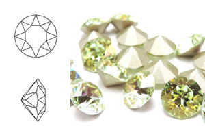 Chaton 1088, SS39 (8mm), Light Azore Champagner