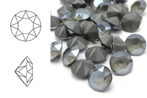 Chaton 1088, SS39 (8mm), Crystal Dark Grey