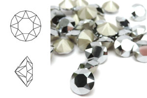 Chaton 1088, SS39 (8mm), Crystal Light Chrome