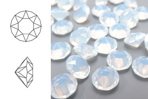 Chaton 1088, SS39 (8mm), White Opal unfoiled