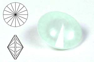 Rivoli 1122, 12mm, Crystal Powder Green