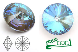 Rivoli 1122, 12mm, Crystal Army Green DeLite