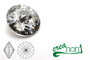 Rivoli 1122, 14mm, Crystal Patina Silver