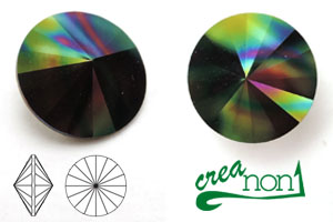 Rivoli 1122, 14mm, Crystal Rainbow Dark