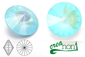 Rivoli 1122, 14mm, Crystal Ultra Turquoise AB