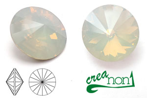 Rivoli 1122, 14mm, Light Grey Opal