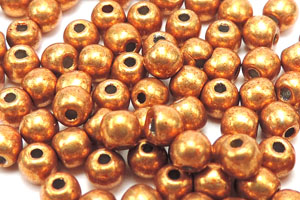 Rundperlen, 3 mm, Saturated Metallic Flame (100 Stück)