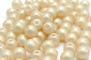 Rundperlen, 4 mm, Powdery Light Gold (100 Stück)
