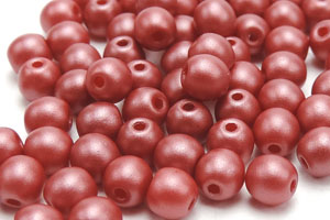 Rundperlen, 4 mm, Powdery Maroon (100 Stück)
