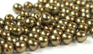 Rundperlen, 4 mm, Brass (100 Stück)