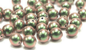 Rundperlen, 4 mm, Polynesian Green (50 Stück)