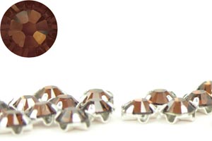 53102, 4mm Roses Montées (30St.), Smoked Topaz (220)