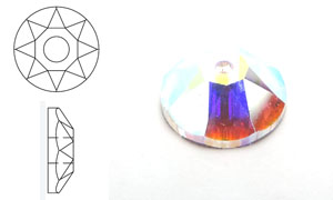 Lochrosen 3188, 8 mm, Crystal AB